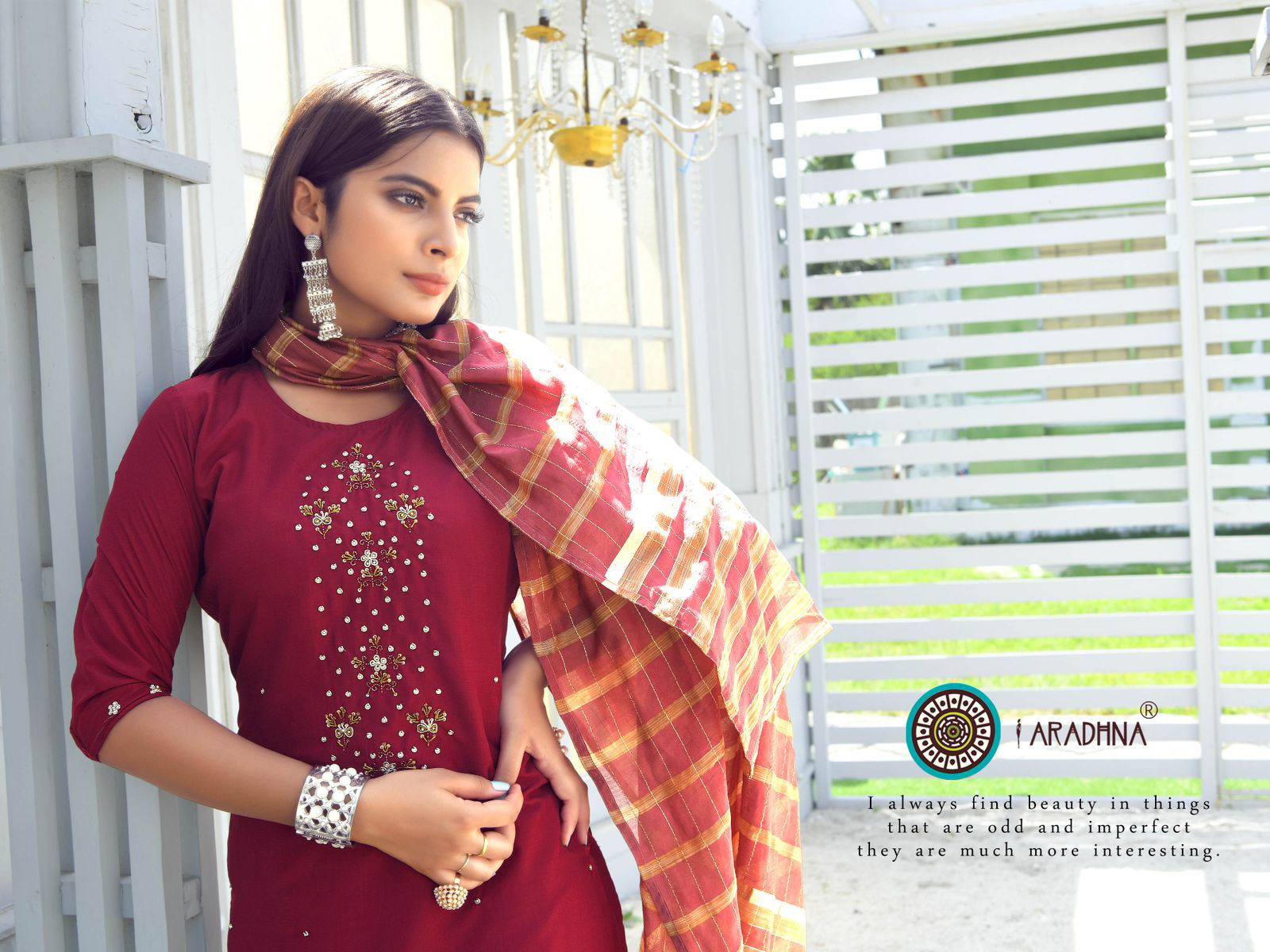 Aradhna Hand Work 2 Latest Designer Cotton Silk Festive Wear Ready Made Collection
