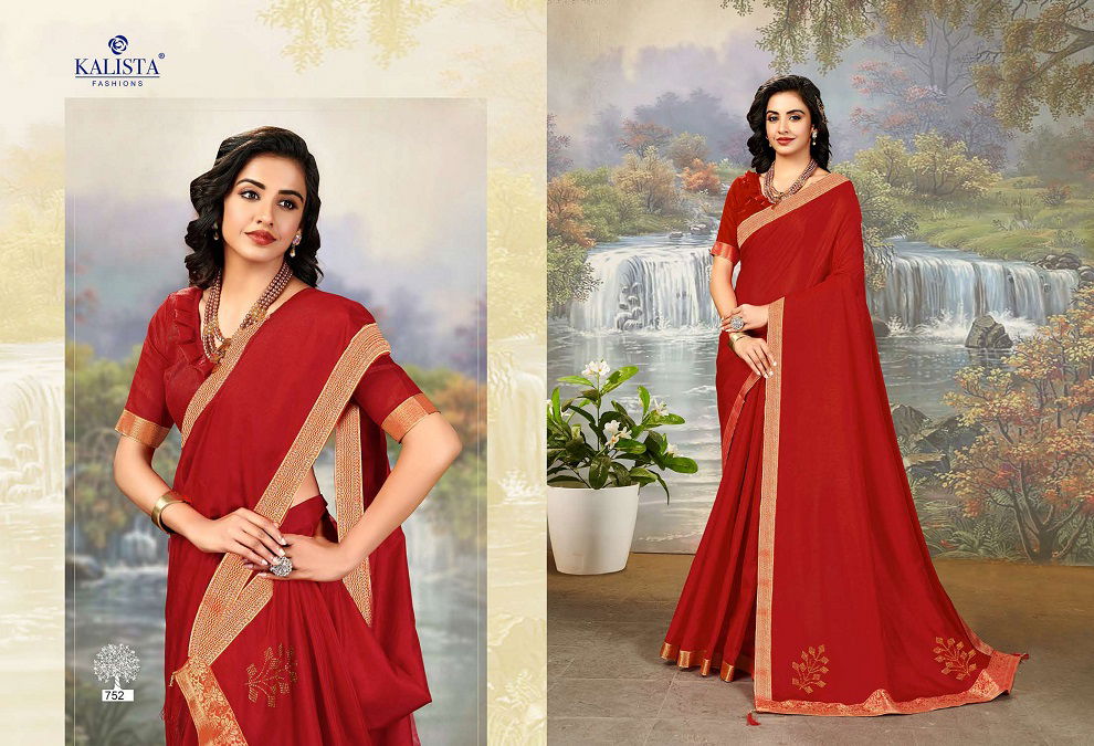 Kalista Perk Latest Fancy Designer Casual Wear Heavy Vichitra Silk Sarees Collection
