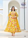 Anarkali Vol 10 By Radhika Rayon With Foil Printed Anarkali Kurti Set