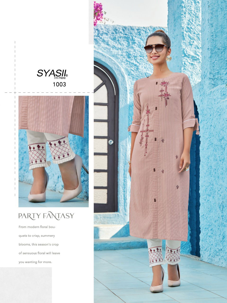 Syasii Fashion Glamour Latest Fancy Designer Viscose Rayon Kurti With Bottom Collection
