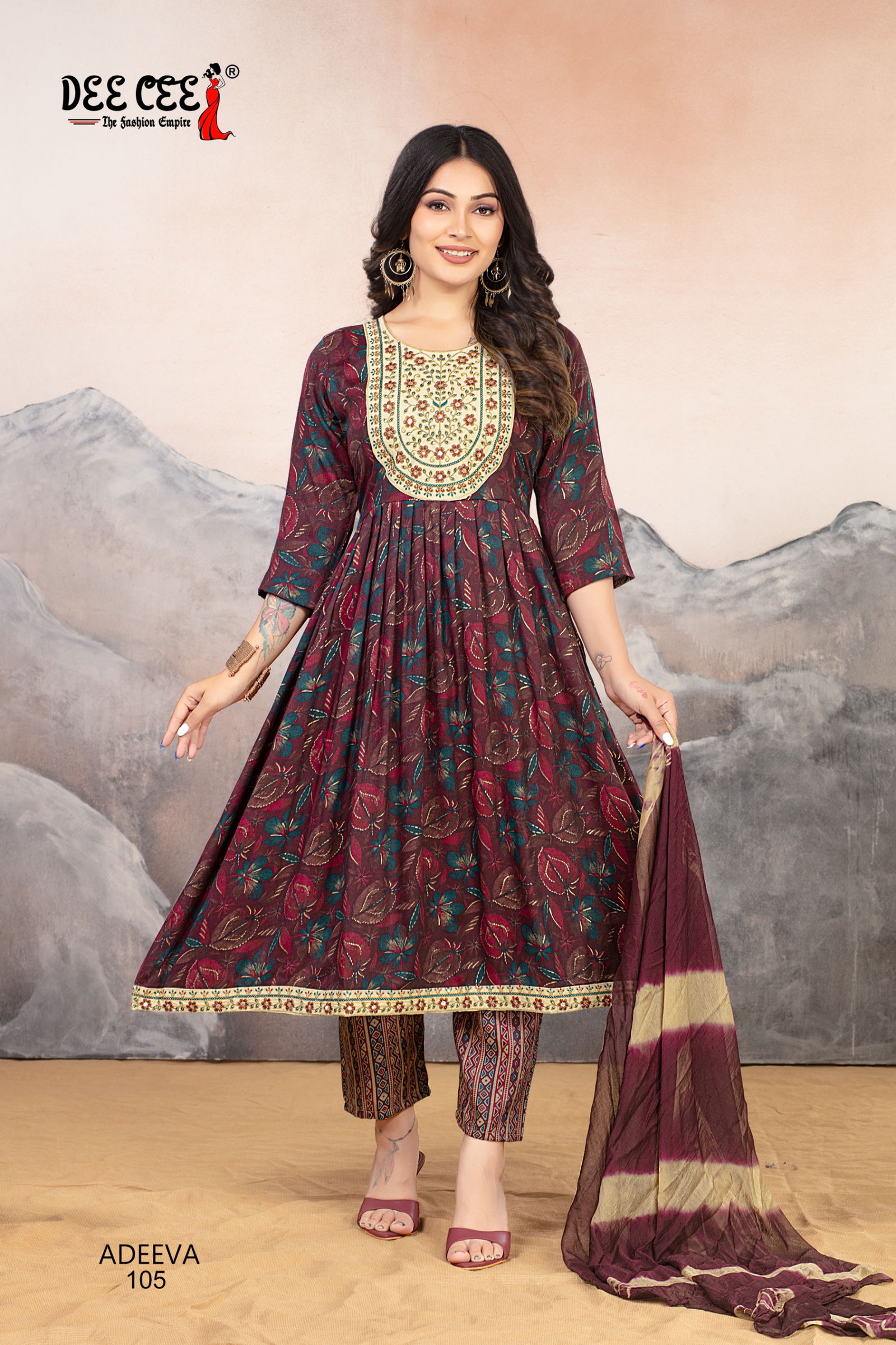 Adeeva By Deecee Rayon Kurti With Bottom Dupatta Exporters In India