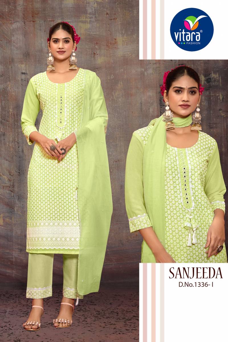 Sanjeeda G To I By Vitara Cotton Kurti Bottom With Dupatta Exporters In India