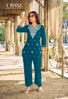 Vama Vol 5 By Ossm Viscos Vetican Silk Embroidery Bulk Co Ord Set Orders In India
