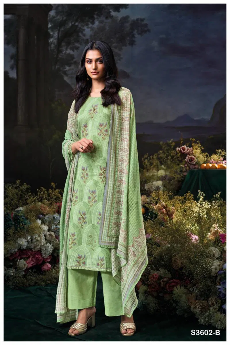 Gigi By Ganga Cotton Mal Printed Embroidered Salwar Kameez Bulk Orders In India