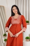 Naisha K 288 Real Mirror And Embroidered Festive Wear Kurta With Bottom Wholesalers In Delhi