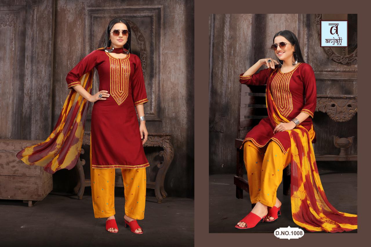 Anjali Alvira Latest fancy Casual Regular Wear Readymade Salwar Suit Collection
 