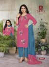 Babli By Raashi Roman Silk Embroidery Kurti With Bottom Dupatta