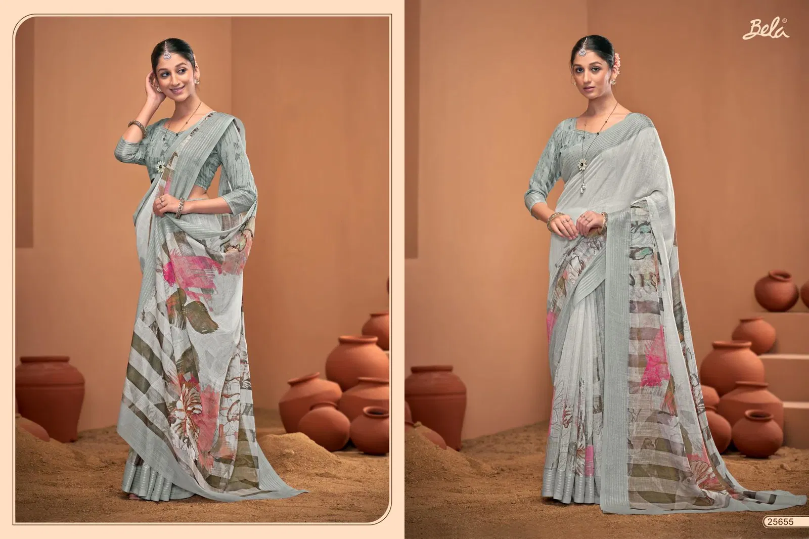 Slavia Vol 5 By Bela Linen Saree Exporters In India