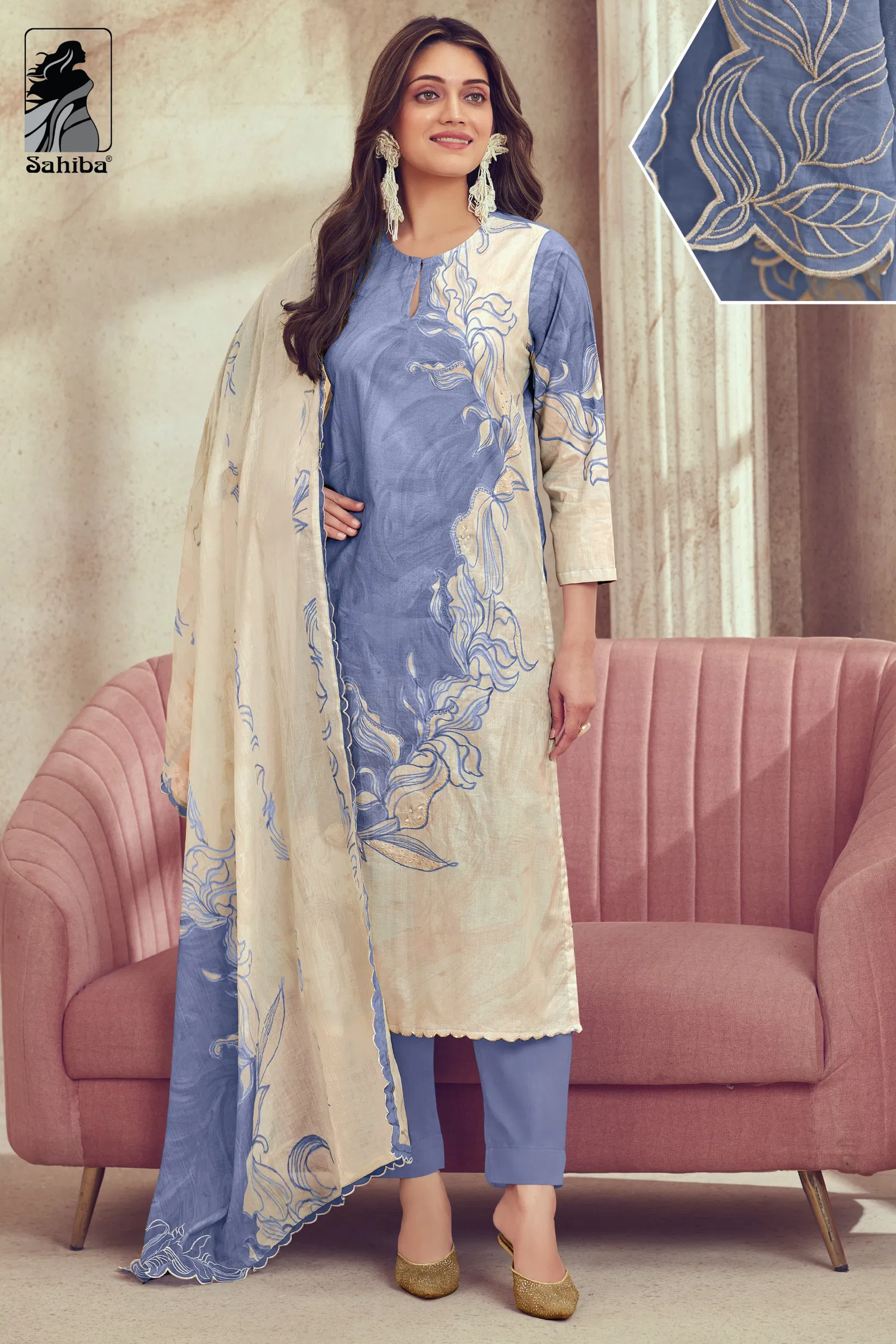 Divyana By Sahiba Lawn Cotton Digital Printed Dress Material Suppliers In Indoa