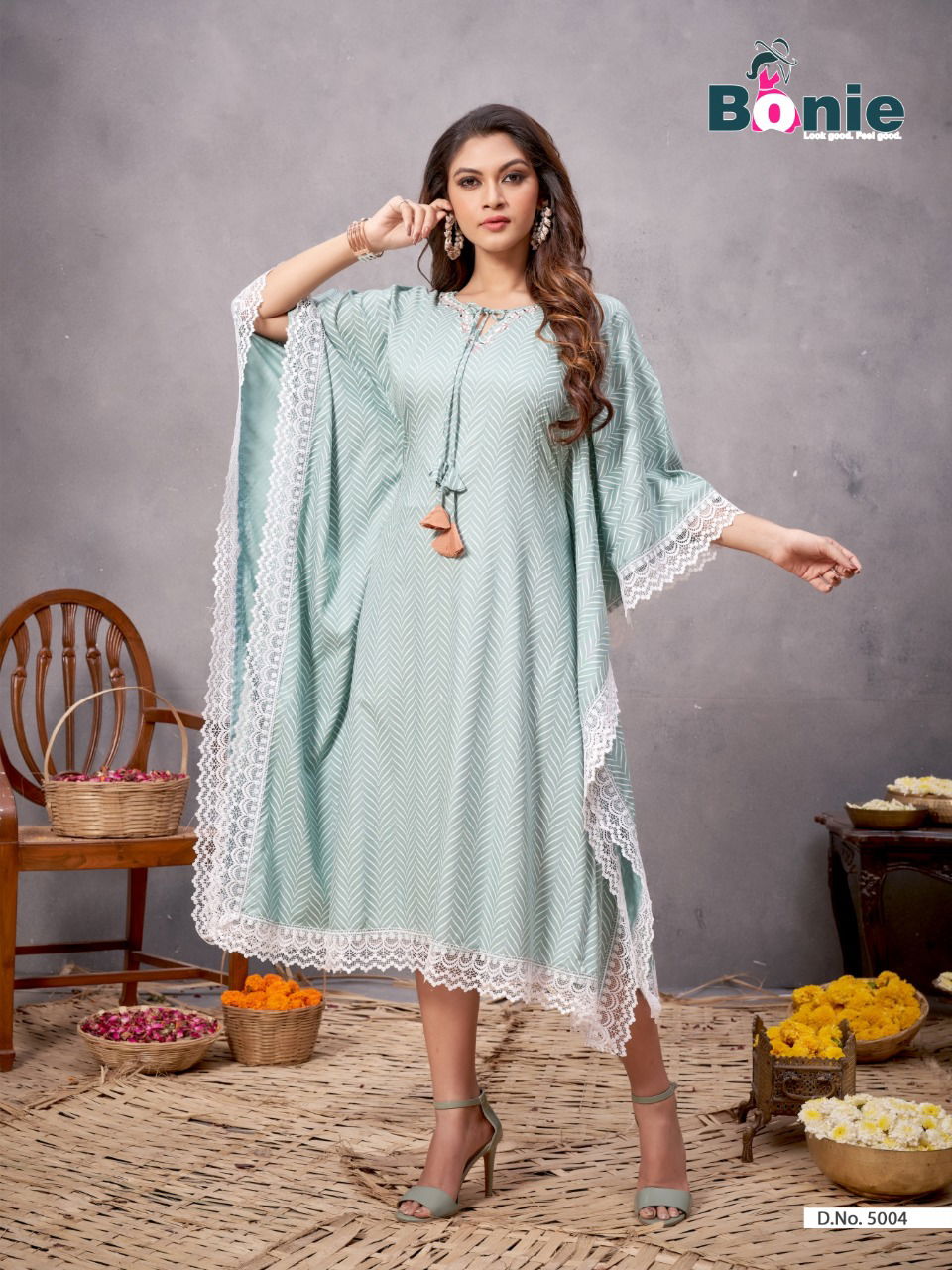 Bonie Hello Kaftan Fancy Ethnic Wear Rayon Printed Collection
