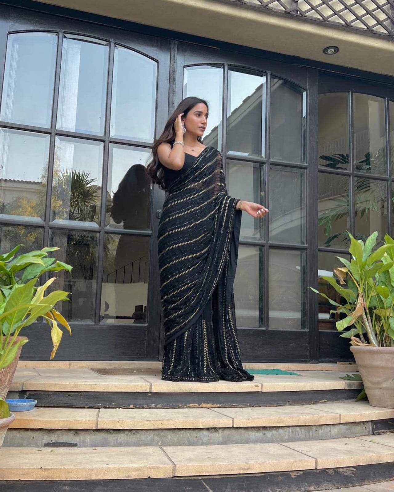 JR 595 Georgette Party Wear Sarees Wholesale Shop In Surat
