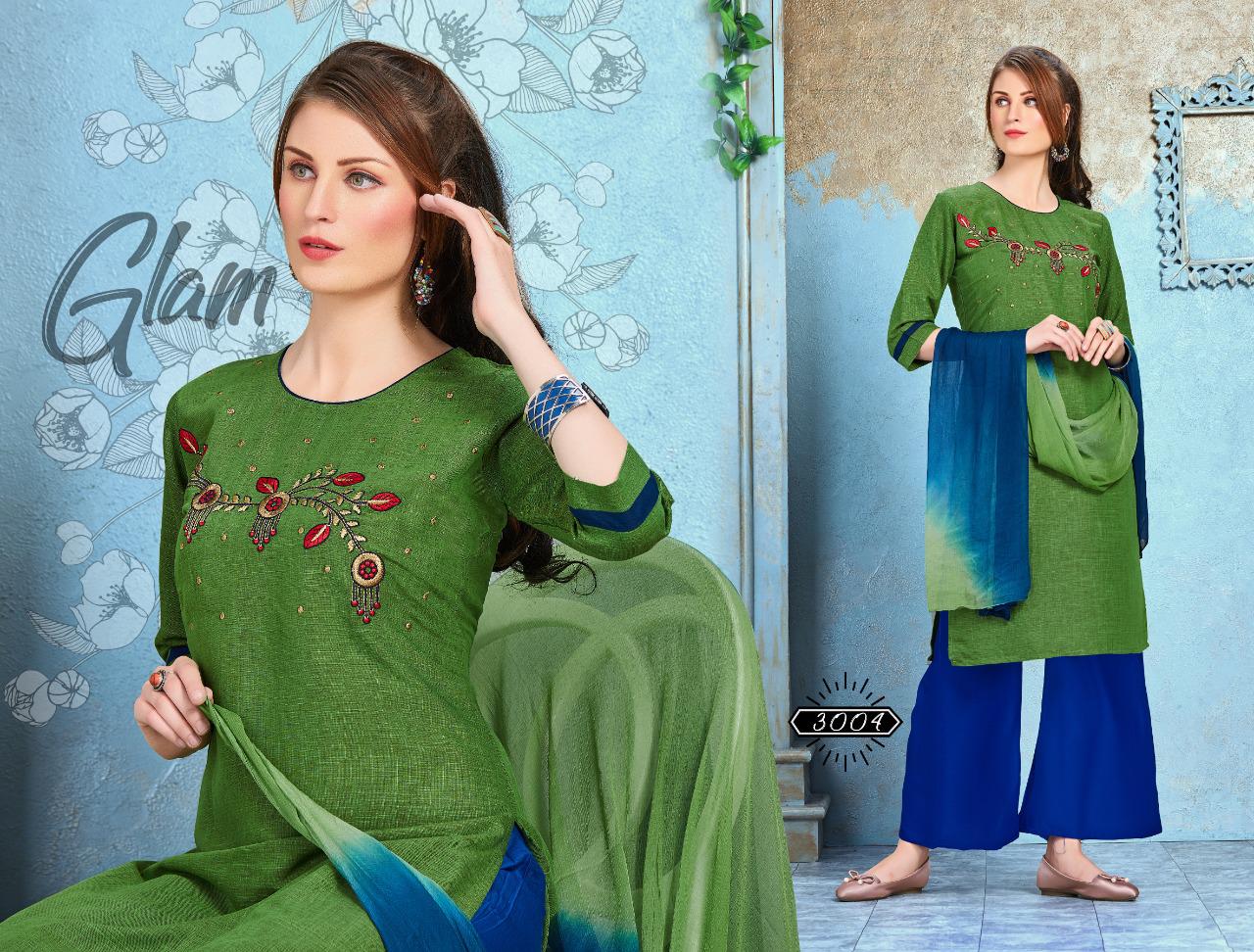 Latest Trendy Daiinty Regular Wear Ready Made Rayon Embroidered Plazzo Suit Collection 