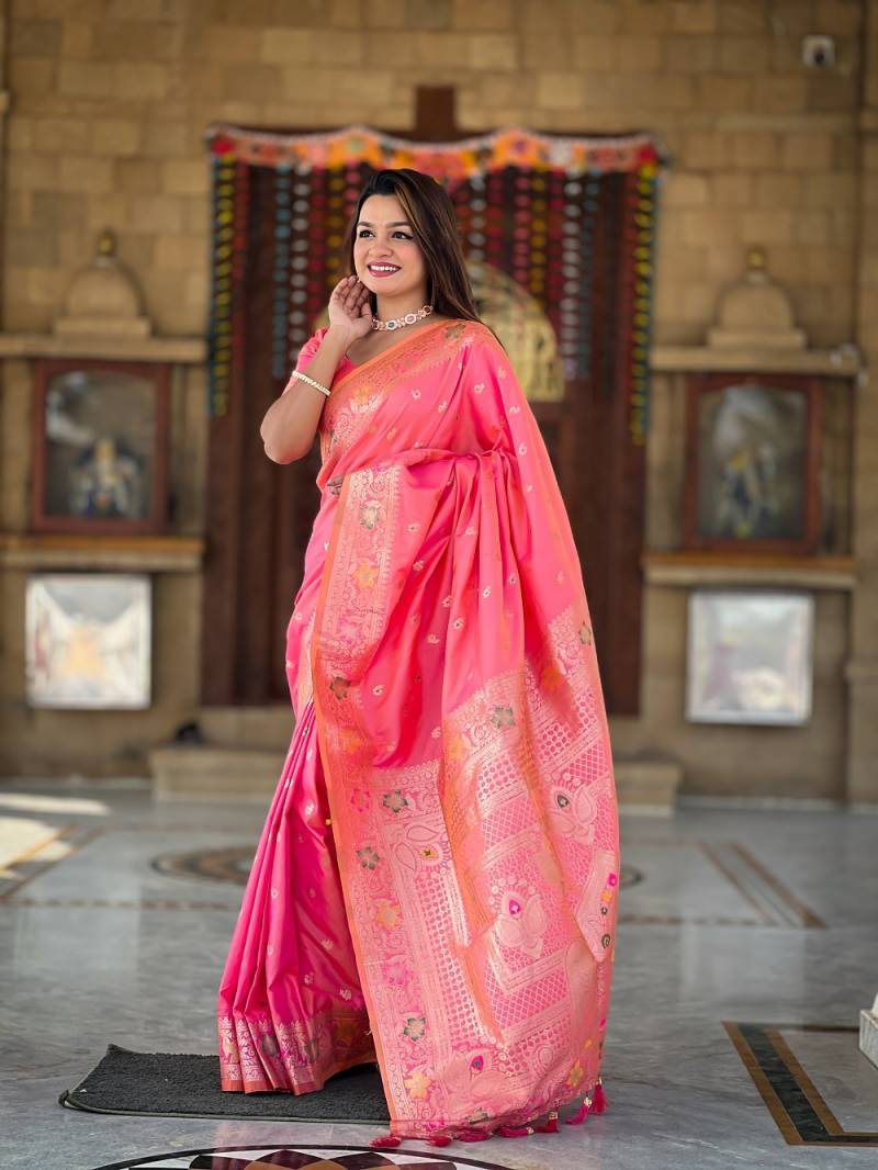 Nx Banarasi 5 Traditional Wear Banarasi Silk Saree Wholesale In India