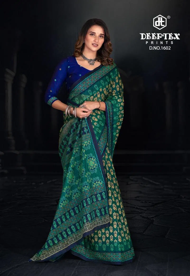Prime Time Vol 16 By Deeptex Cotton Printed Saree Wholesale Clothing Distributors In India