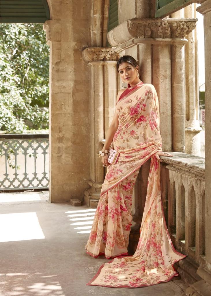 Kashvi Inayat 3 Latest Fancy Designer Chiffon Regular Casual Wear Printed Sarees Collection

