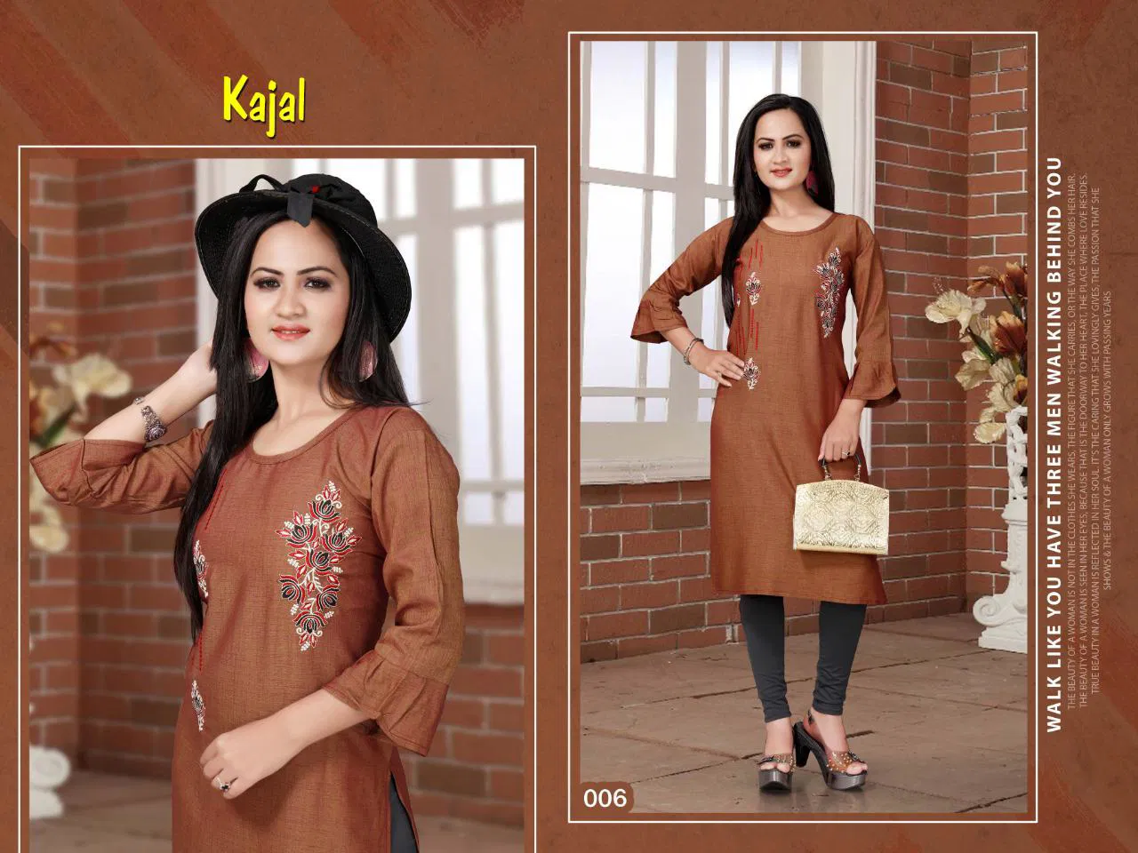Trendy Aagya Kajal Ethnic Daily Wear Rayon Latest Designer Kurtis Collection