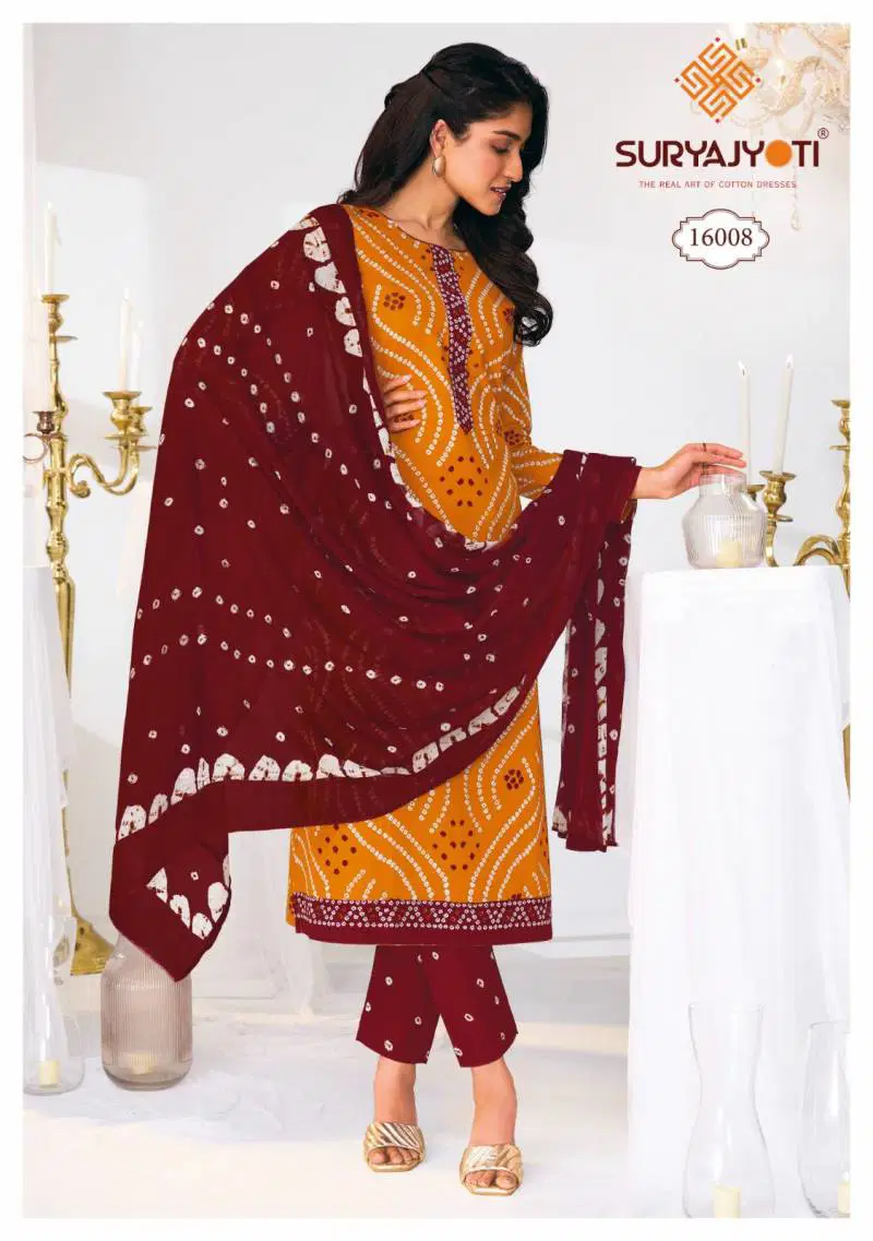 Bandhani Special Vol 16 By Suryajyoti Cotton Printed Dress Material Orders In India