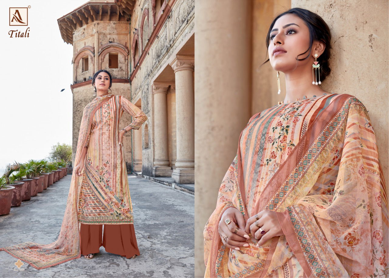 Alok Titali Ethinc Wear Designer Printed Jam Satin Salwar Kameez Collection
