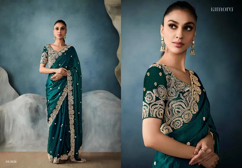 Iconic By Kimora Fancy Tissue Designer Saree Suppliers In India