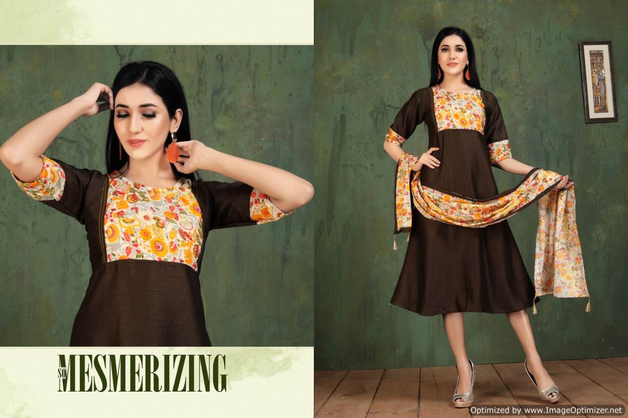 Kinti Patang Vol 13 New Fancy Collection Of Printed Designer Anarkali Cut Heavy Rayon Kurtis 