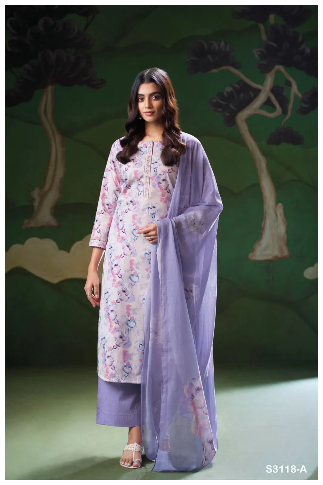 Paavni 3118 By Ganga Cotton Printed Dress Material Surat Exporters In India