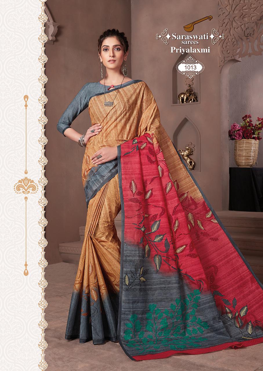 Saraswati Sarees Priyalaxmi 1 Printed Casual Wear Sarees Collection
