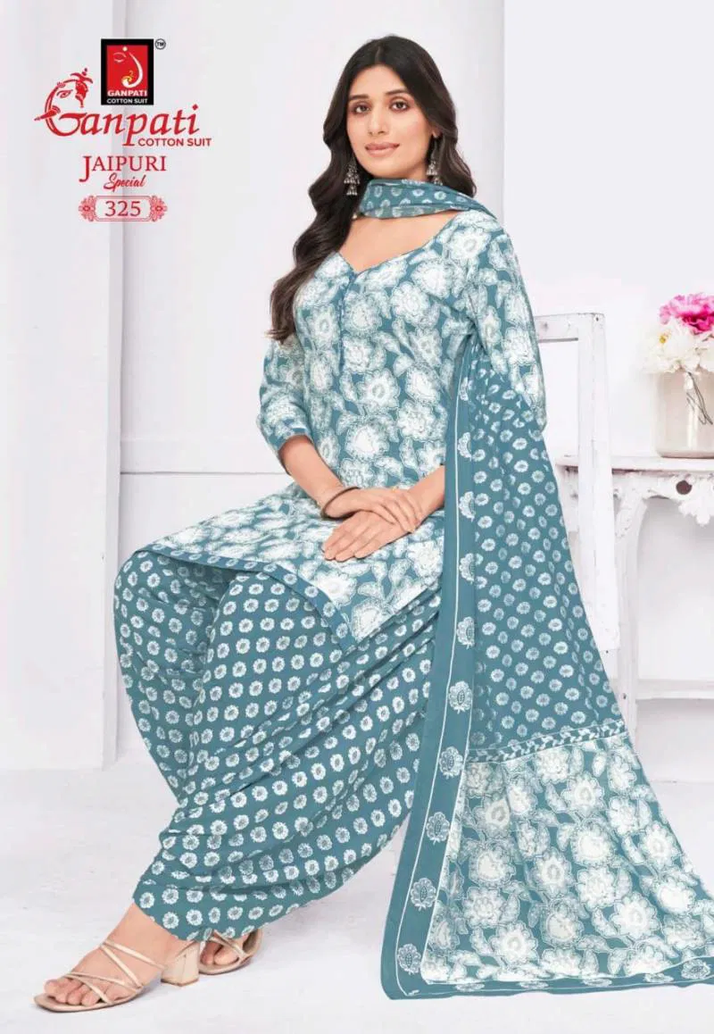 Jaipuri Special Patiyala Vol 15 By Ganpati Fancy Cotton Dress Material Wholesale Online