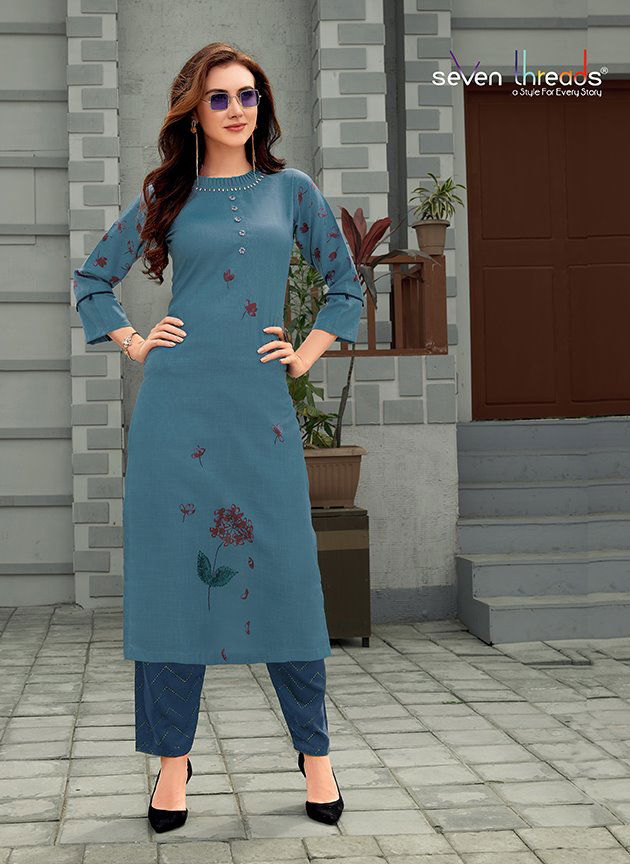 Seven Threads Viviana Latest Feavy Designer Casual Wear Kurti Collection With Bottom 