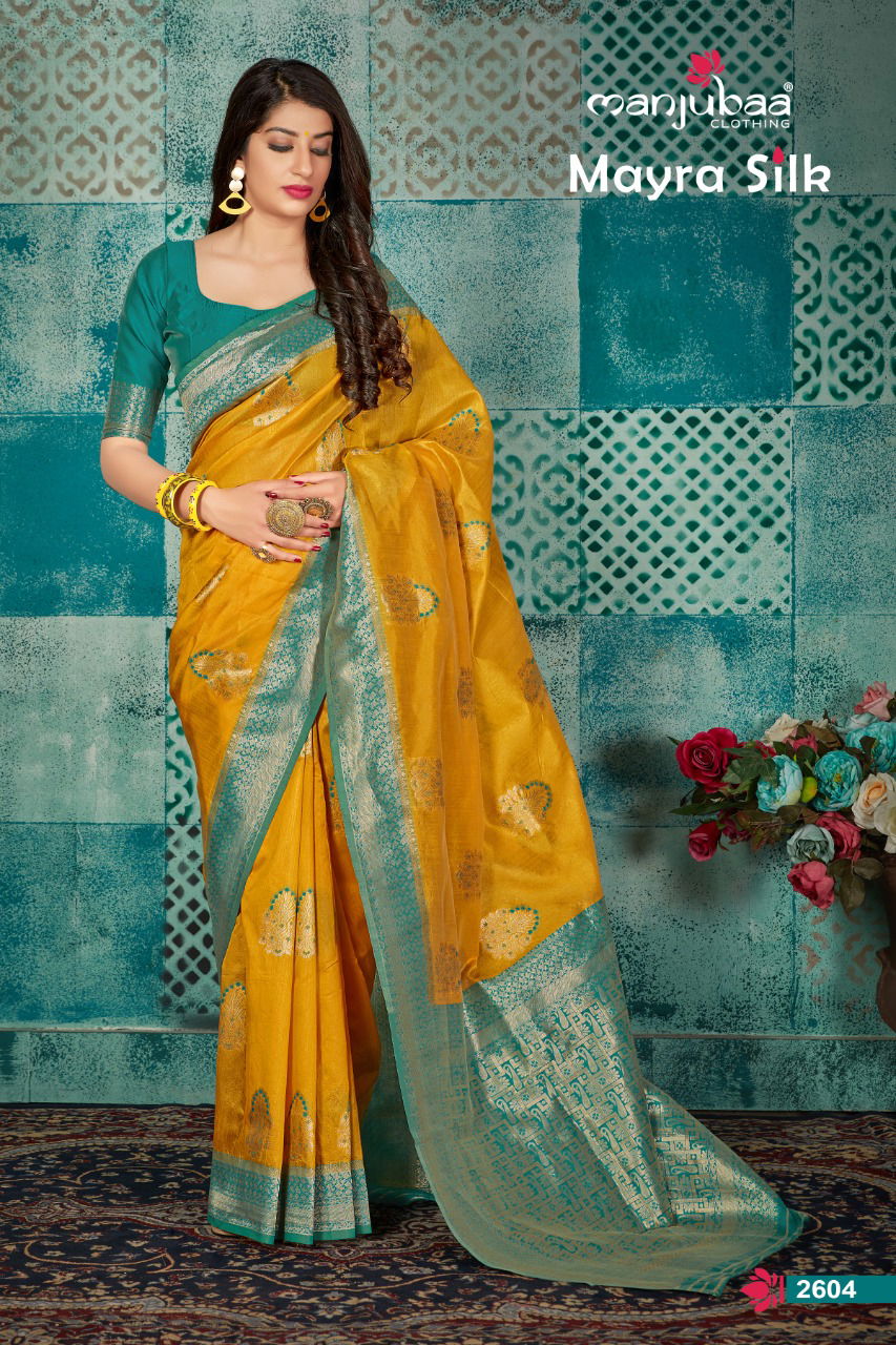 Manjuba Mayra Silk Latest Designer Printed Soft Silk Festive Wear Saree Collection 
