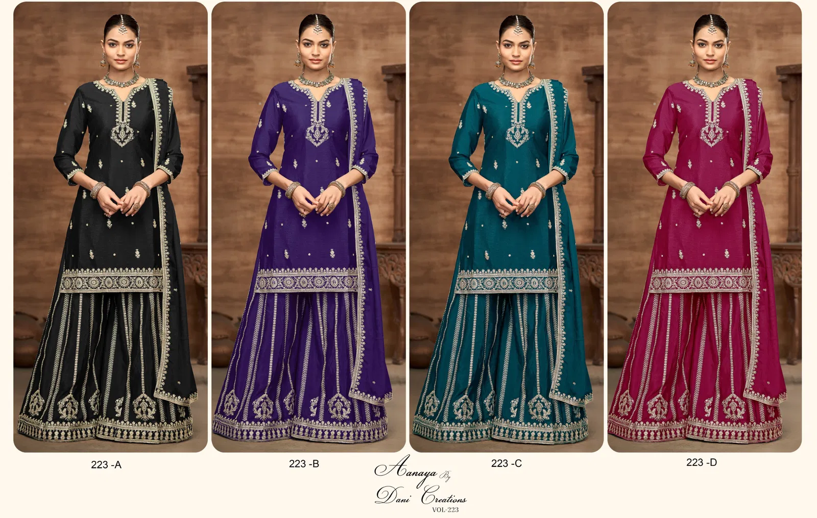 Aanaya Vol 223 By Dani Chinon Silk Designer Salwar Kameez Wholesale Online