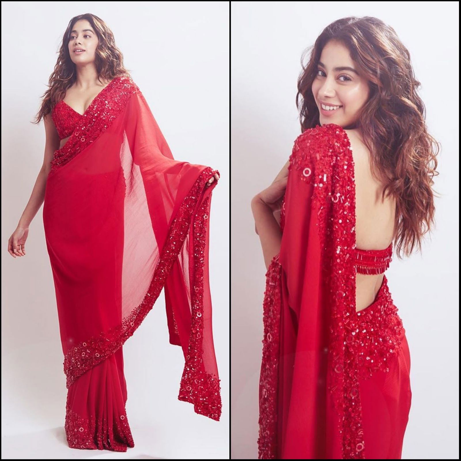 Janhvi Kapoor 01 Georgette Fancy Stylish Designer Wear Saree Collection