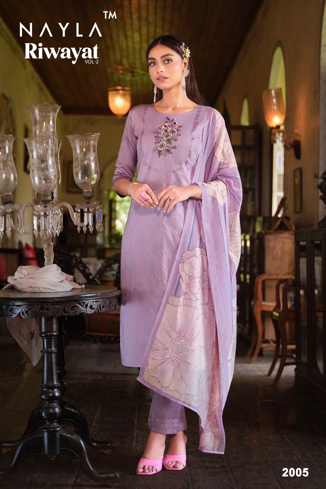 Nayla By Riwayat Vol 2 Chanderi Readymade Suits Catalog