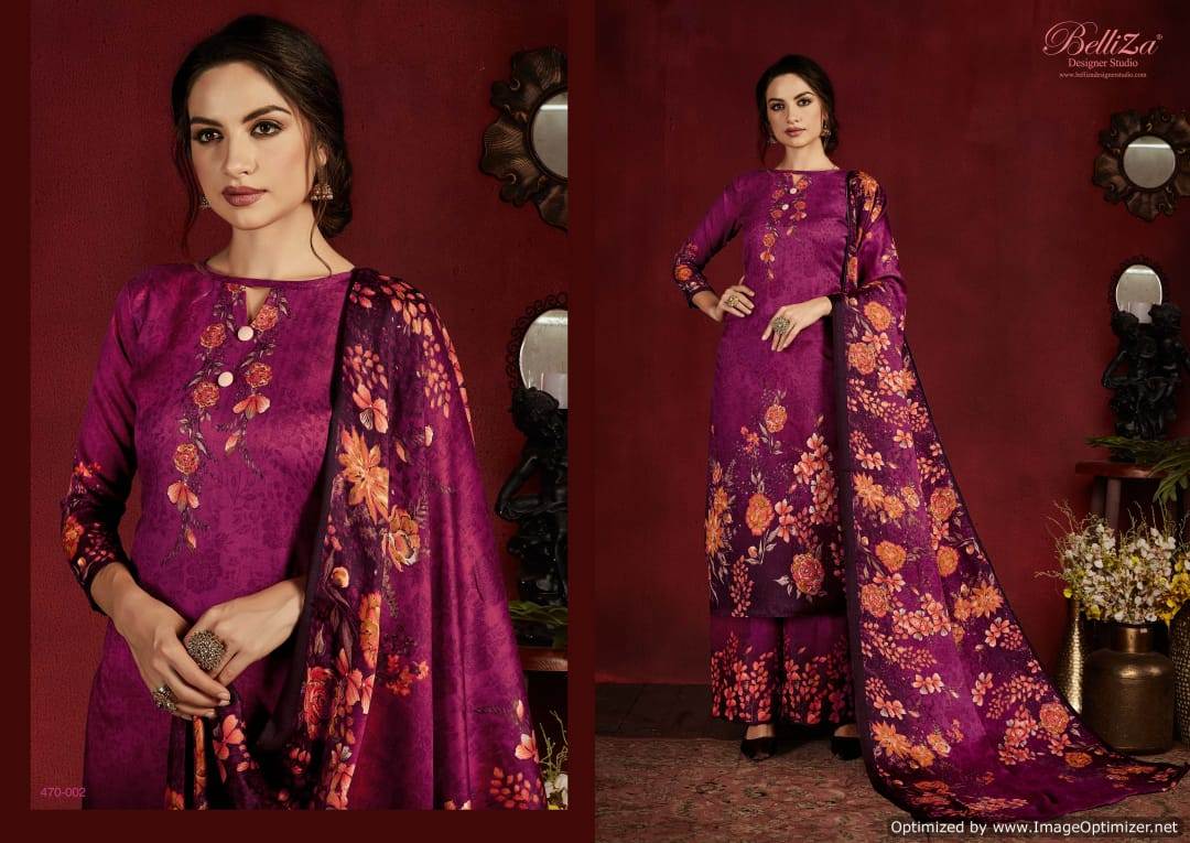 Belliza Nazakat Latest Daily Wear Printed Pure Pashmina Dress Material Collection 