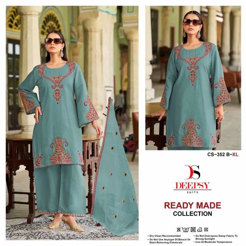 Deepsy Cs 352 Roman Silk Pakistani Readymade Suits Wholesalers In Delhi