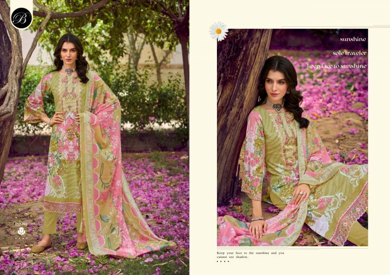 Yasmin By Belliza Cotton Digital Printed Dress Material Wholesale In India