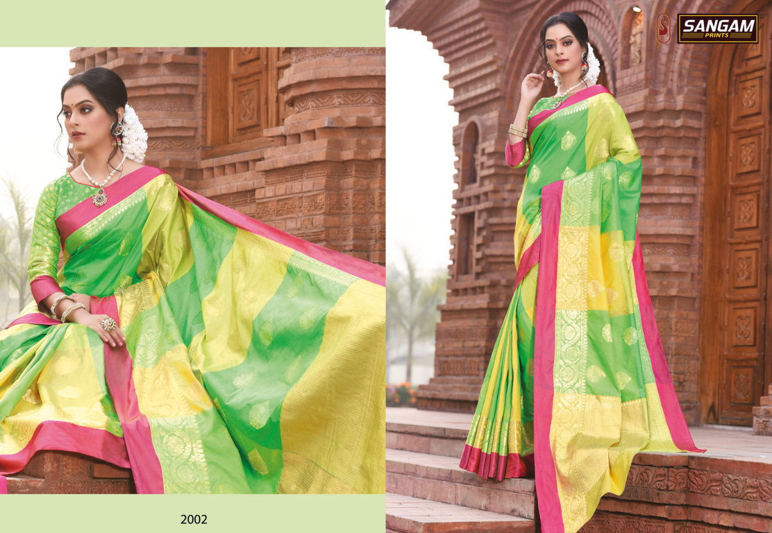 Sangam Kangana Latest Fancy Designer Silk Saree Festive Wear Saree Collection
