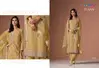 Elaan By Vipul  Gold Crinkle Organza Designer Salwar Suit Suppliers In India