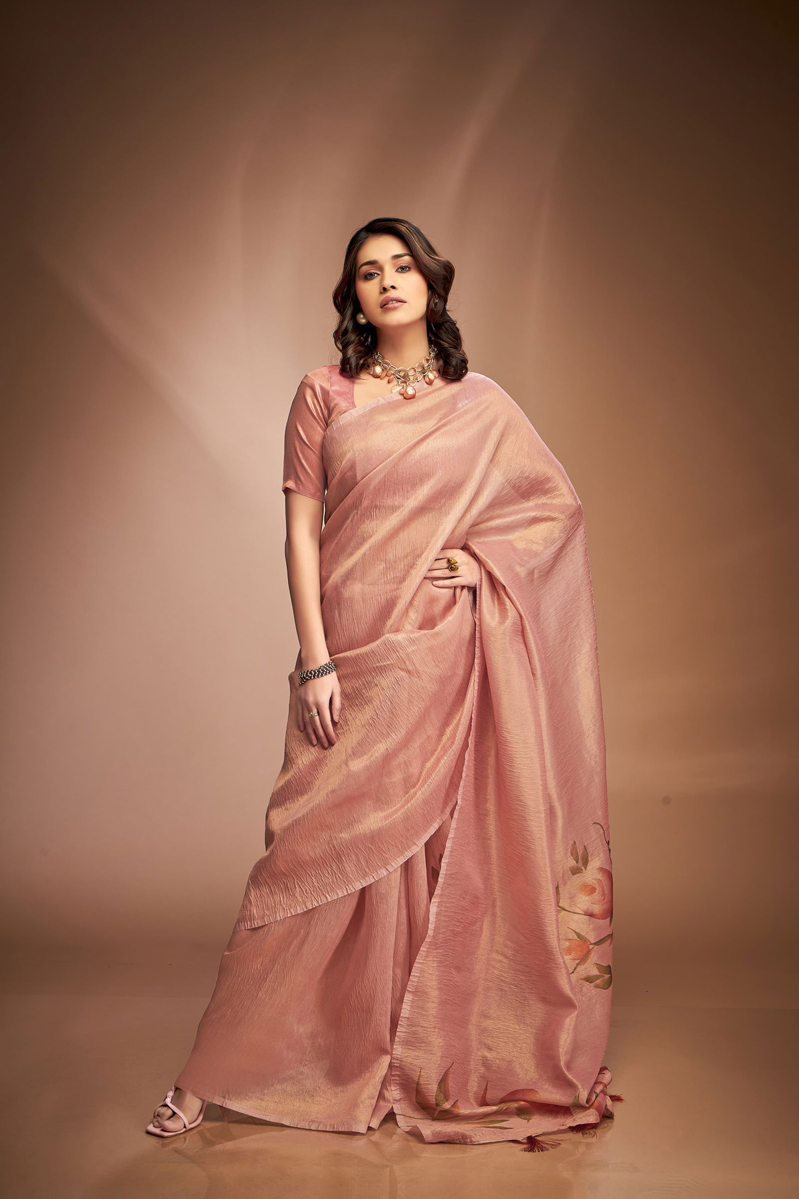 Royal Queen By Kala Jamun Crush Tissue Saree Wholesale Online