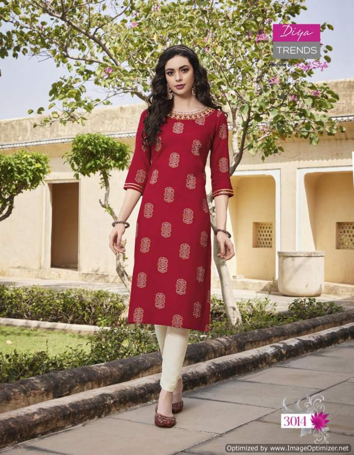 Victorias 3 New Ethnic Wear Rayon Embroidery Designer Kurti Collection