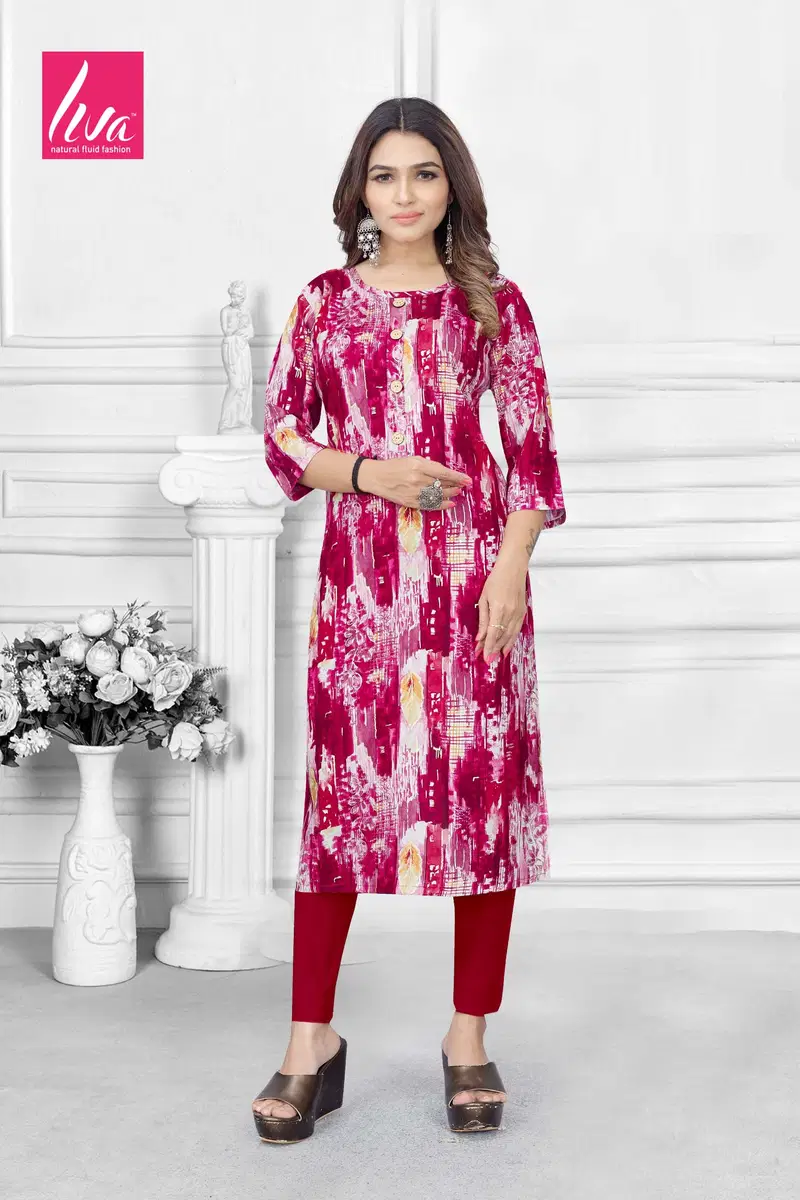2 Selvi Ultra Premium Rayon Foil Printed Kurti Wholesalers In Delhi