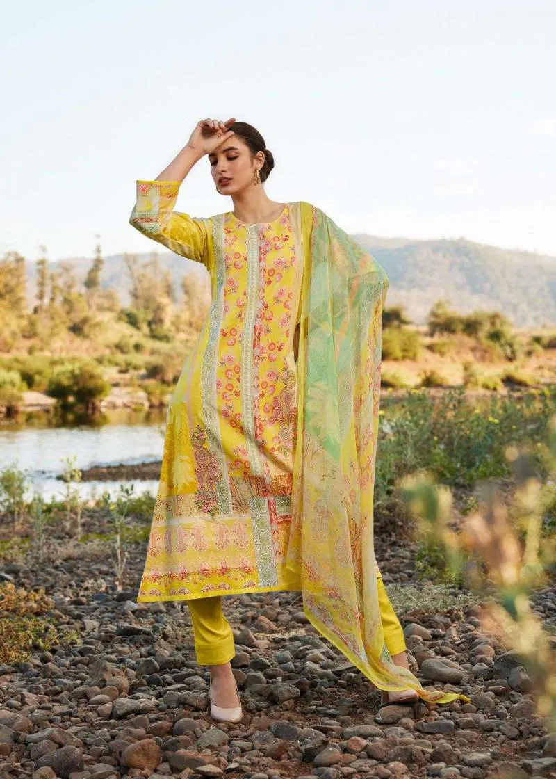 Raazia By Sadhana Lawn Cotton Digital Printed Dress Material Suppliers In India