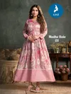 Madhu bala By Kaya Capsul Print With Foil Anarkali Gown Wholesale Market