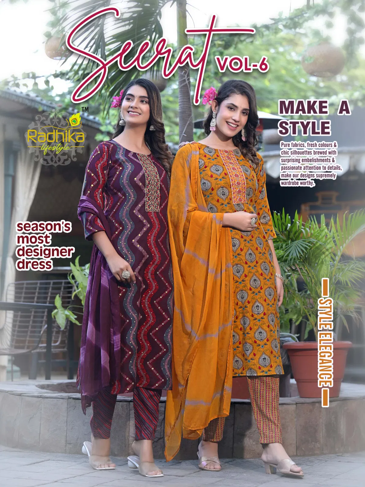 Seerat Vol 6 By Radhika Designer Readymade Suits Catalog
