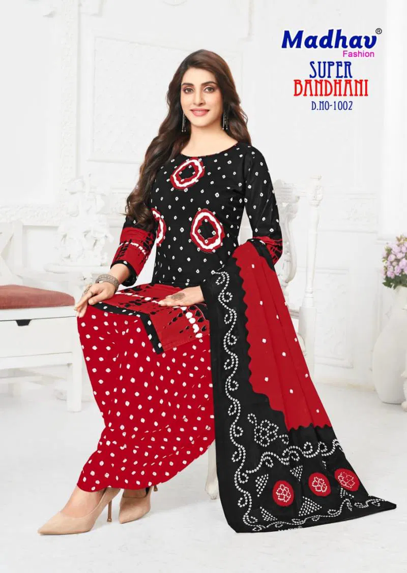 Super Bandhani Vol 1 By Madhav Bandhani Printed Dress Material Wholesale Clothing Distributors In India