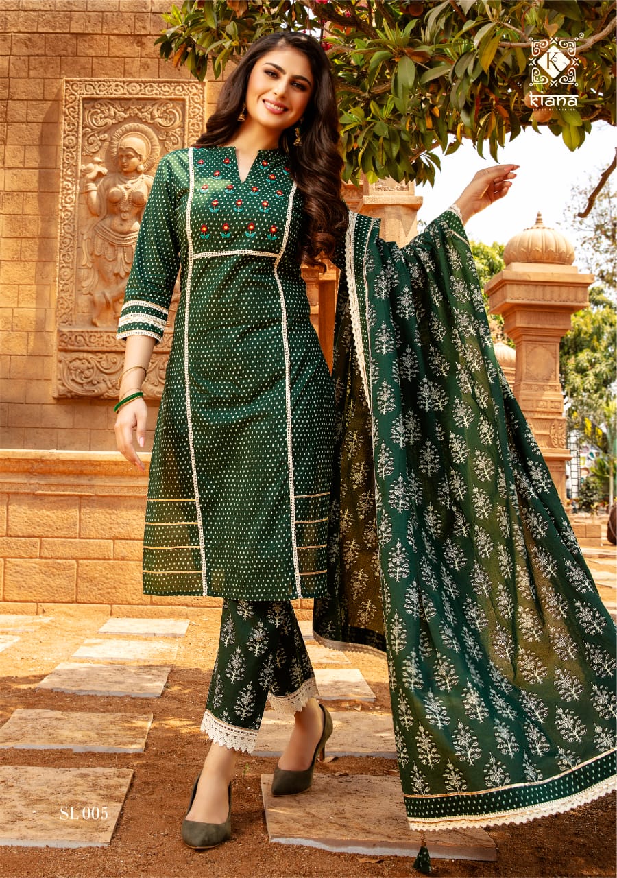 Kiana Summer Love Latest Festive Wear Pure Cotton Printed Ready Made Collection
