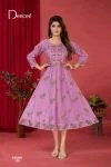 Kesari By Deecee Vartican Foil Printed Anarkali Kurti
