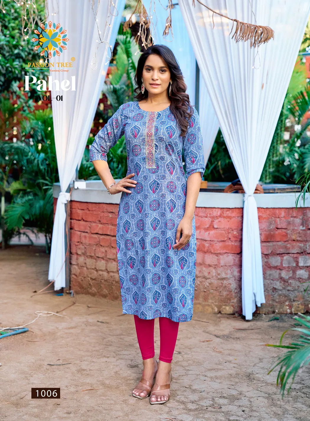 Pahel Vol 1 By Passion Tree Cotton Printed Straight Kurti Suppliers In India