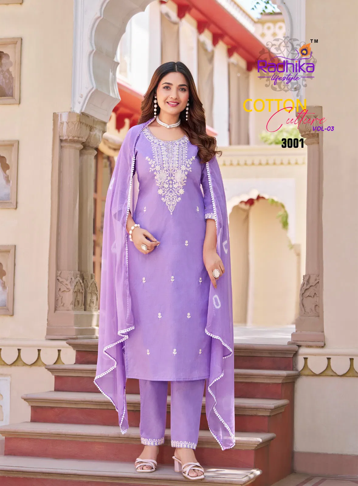 Cotton Culture Vol 3 By Radhika Cotton Embroidery Kurti With Bottom Dupatta 