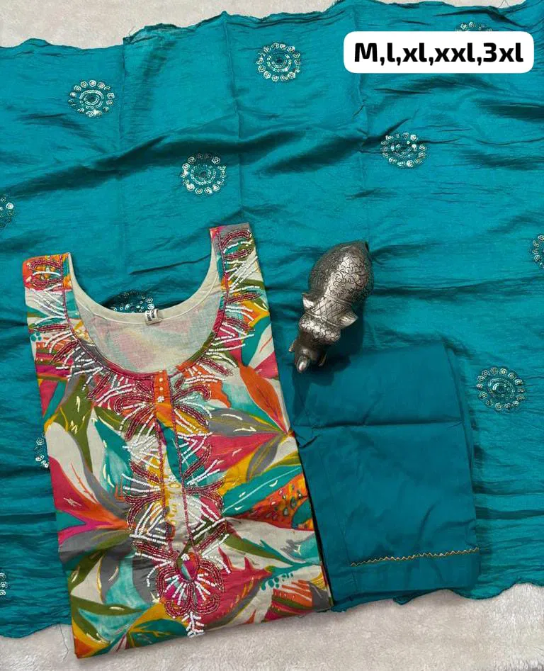 Virat Hand Work Kurti With Bottom Dupatta Catalog