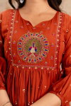 Naisha K 132 Cotton Embroidered Kurti Bottom With Dupatta Wholesalers In Delhi